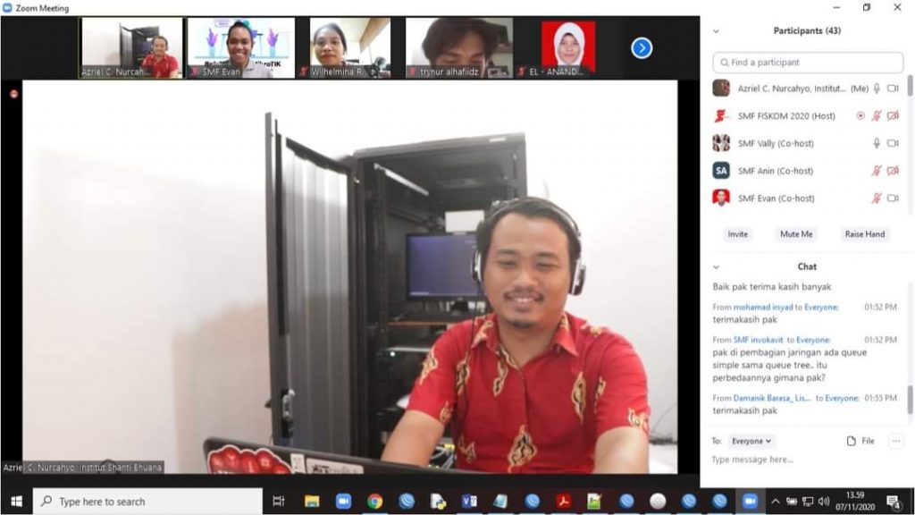 Bahas Mikrotik, Kaprodi TI ISB Jadi Pembicara Virtual Workshop Informatika UKRIM Yogyakarta